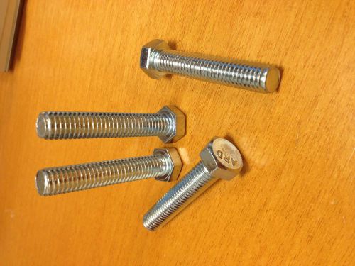 3/8 -16 x 1.5&#034; hex tap bolt full thread bolt silver color new 4 psc for sale