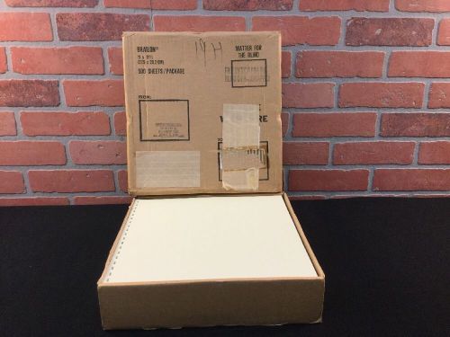 Brailon Thermoform Paper 11 X 11 1/2 500 Sheets NEW