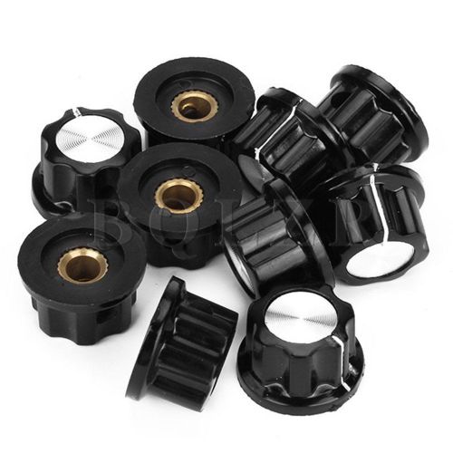 BQLZR 23x13x6mm Potentiometer Rotary Knobs Set of 10 Black