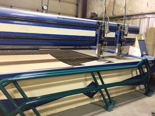 Wardjet Water jet 8&#039;x13&#039; with JetEdge pump and dual waterjet cutting heads
