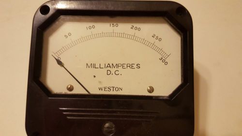 Weston 0-300 Millampers D.C. Type 30 Model 802 Guage