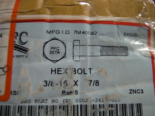 3/8-16 x 7/8&#034; hex bolt (350pcs) zinc for sale