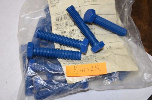 1/2-13 x 2 1/2 PTFE Coated Hex Head Socket Bolt &amp; Nut Lot of 5