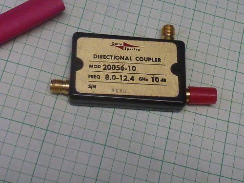 OMNI SPECTA  INC 20056--10 Directional Coupler   8.0--12.5  GHZ  1 0  DB Used