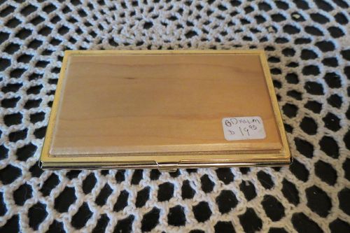 Business Card Holder with wood grain top  New