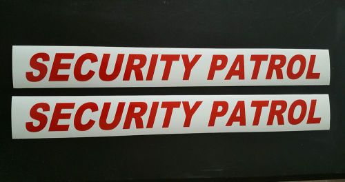 2 SECURITY PATROL Magnetic Signs 3&#034;x24&#034; Police Constable 1 Pair 4 Car Truck SUV