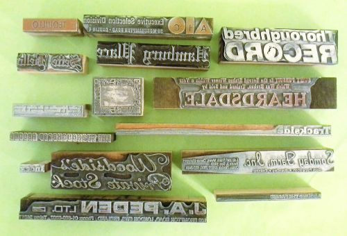 Letterpress Printing Blocks  (15) 15B