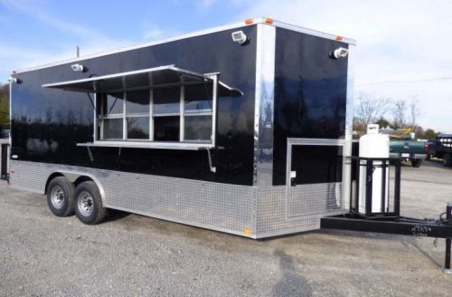 Concession trailer 8.5&#039; x 20&#039; black food event catering for sale