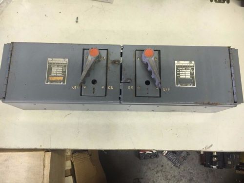 FEDERAL PACIFIC QMQB-3336 USED 3P 30A FUSED 600V TWIN PANEL SWITCH SHELF &#034;C&#034;