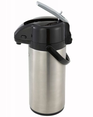 Lever top airpot server 2.5 liter stainless steel vacuum insulated removable lid for sale