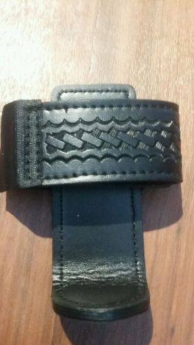 new basketweave leather radio holster pouch