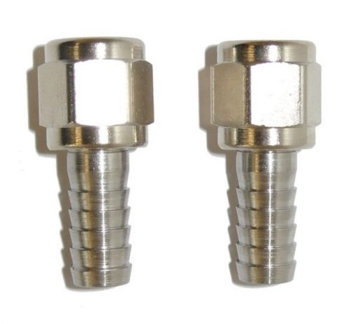 Homebrew draft beer - 2 barb adapters with 2 swivel nuts 5/16&#034; mfl connection for sale