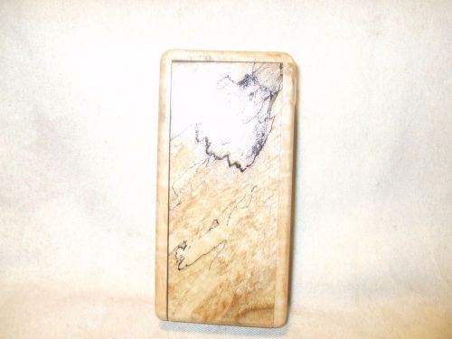 Wood Battery Box Handcrafted mod Spalted Maple Twin Parallel 18650s-22mm 510