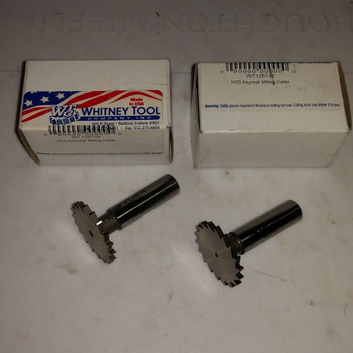 2- Whitney Tool HSS Keyseat Cutters 1.394 Dia. x .133 wide w/ 1/2&#034; Shank