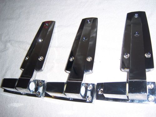 Standard Keil Hinges Part # 9300-32 9300-22 chrome set of 3 freezer cooler