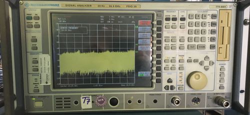 Rohde &amp; Schwarz FSIQ26 20 Hz to 26.5 Ghz Signal Analyzer with options B10,B70
