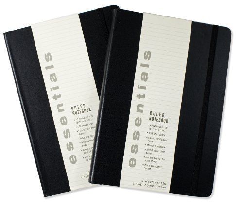 Essentials Ruled Notebook Value Pack set of 2 ruled notebooks, large