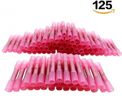 Sopoby 125pcs heat shrink wire butt electrical connectors set waterproof marine for sale