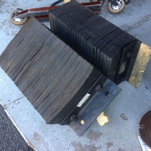 2 New Loading Dock Laminated Rubber Bumpers, 14x10x6&#034; High