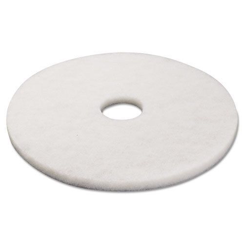 Boardwalk standard 17-inch diameter polishing floor pads white upkeep bwk4017whi for sale