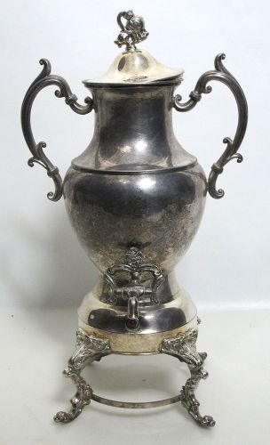 Vtg Victorian Inspired Electric Silver Plate Ornate Coffee Percolator Urn NR yqz