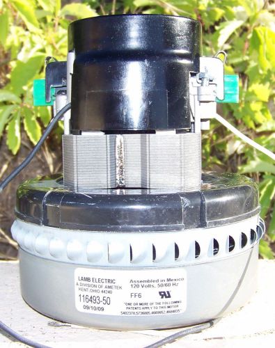 Ametek p/n 116493-50  - 5.7&#034; dia, 120 volts, peripherial discharge vacuum motor for sale