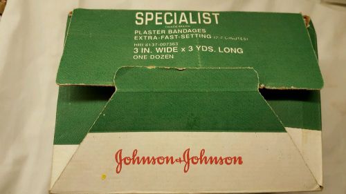 Johnson &amp; Johnson Specialist Plaster Bandages 3 in.wide x 3 yds.long( One Dozen)