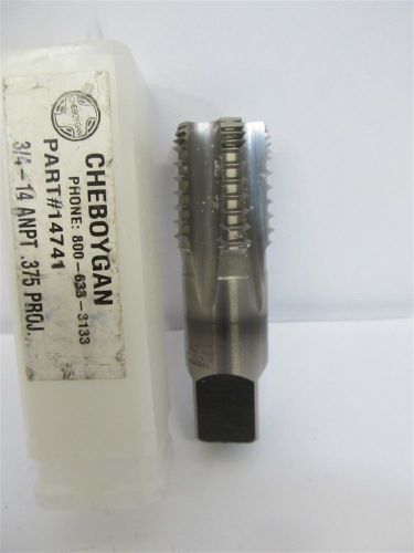 Cheboygan 14741, 3/4&#034;-14 ANPT Interrupted Thread Taper Pipe Tap 0.375 Projection