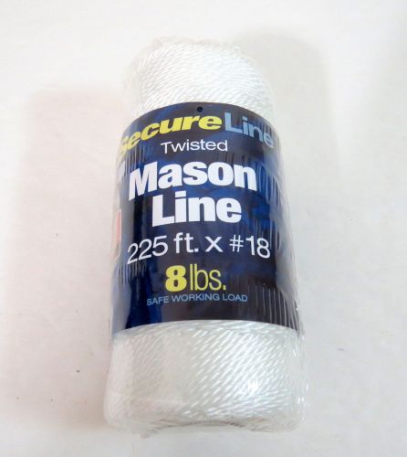 Secure line #18 x 225&#039; tw mason line white, 8 lbs for sale