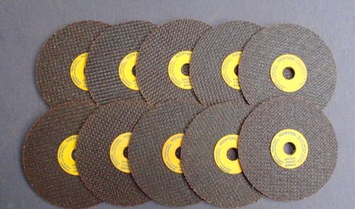 10 X - Norton 3&#034; Cut-Off Wheels - 1/16&#034; - 3/8 &#034; Arbor size -Made in USA- NOS
