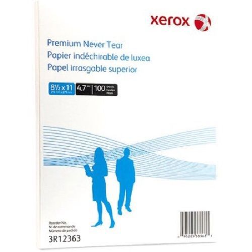 Xerox 4.7 mil Polyester Paper, 8-1/2&#034; x 11&#034;, White, 100 Sheets