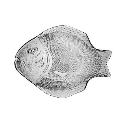 Pasabahce 10258, 14-1/4&amp;rdquo; x 10-1/2&amp;rdquo; Large Fish Plate, 6/Cs