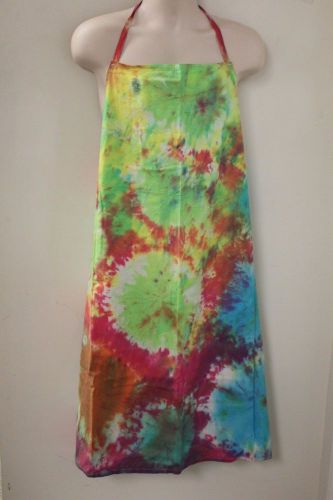 Tye dyed food handler&#039;s apron, multi colored, (#1) for sale