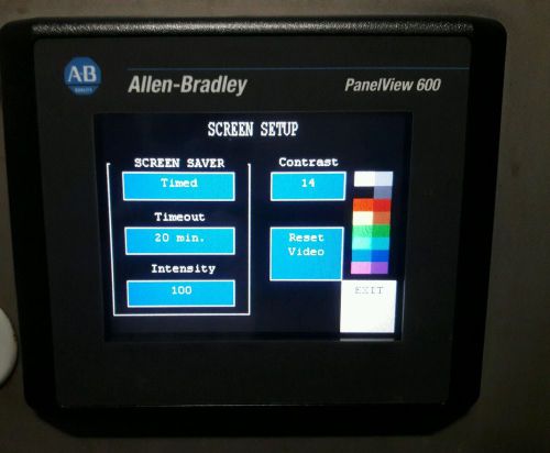 Allen Bradley 2711-T6C20L1 B FRN  4.46 Panelview 600 low hours.