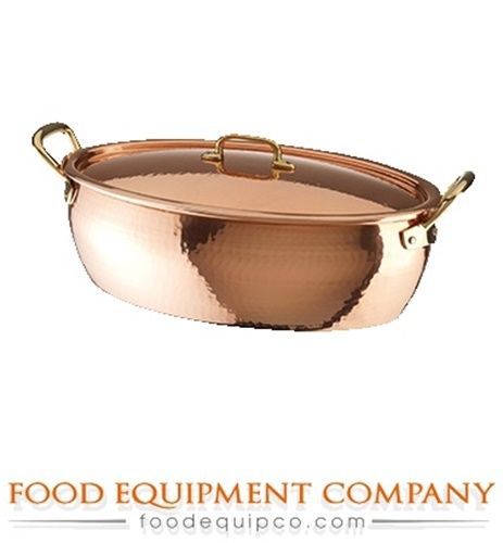 Paderno 15338-38 Roasting Pan 14.75&#034;L x 9.5&#034;W x 5&#034;H (7&#034;H with lid) oval tin l...