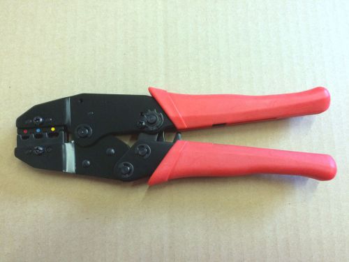 Ratcheting crimping plier tool ratchet wire crimper insulated &amp; bare terminals for sale