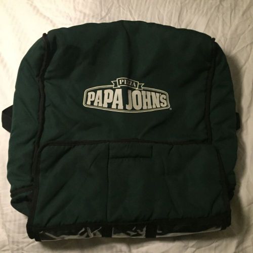 Papa Johns Pizza Insulated Hot Delivery Bag Holds 4 large Green