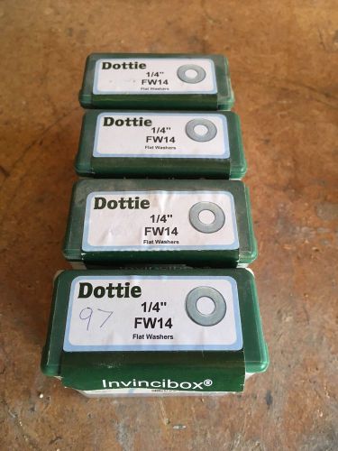 Dottie FW14 1/4&#034; Flat Washers QTY 397