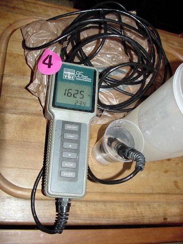 Ysi model 85 portable oxygen conductivity salinity temp meter kit + 25ft probe 4 for sale
