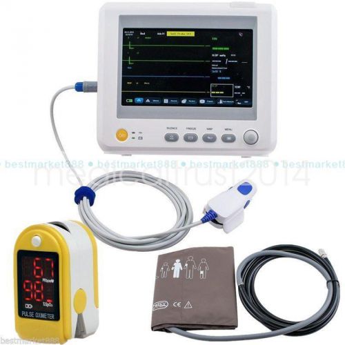 Patient Monitor ICU CCU Standard  6 Parameter ECG NIBP RESP TEMP SPO2 PR HOT BID
