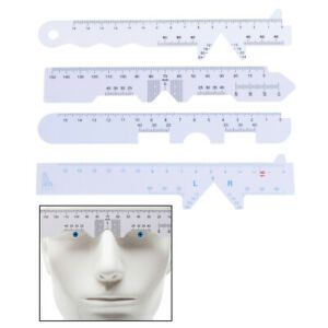 4 Types 4x/Set White Eye Straight Edge PD Ruler Pupillary Distance Rulers .V
