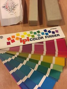 Vintage IPI COLOR FINDER UNCOATED Interchem Printing Inks Color Swatches
