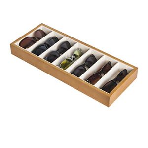 JackCubeDesign Wood 7 Compartments Eyeglass Display Organizer Eyeglasses Storage