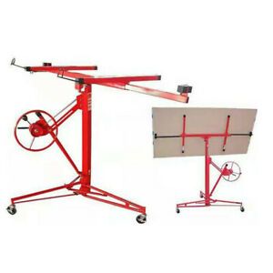 11 Ft Heavy Duty Drywall Panel Lift Sheetrock Hoist Holder Lifter Rolling Wheels