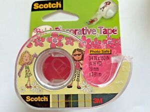 NEW 3M Scotch Decorative Tape &#034;Girls&#034; RARE 3/4 in x 150 in