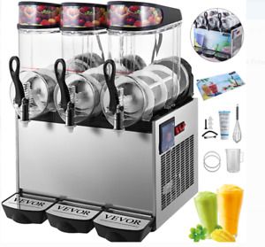 VEVOR 12Lx3 Commercial Slushy Machine Frozen Drink Machine 900W Margarita Maker,