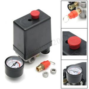 1/4&#034;BSP Blanking Plug 4 Port Air Compressor Pressure Switch Valve Control