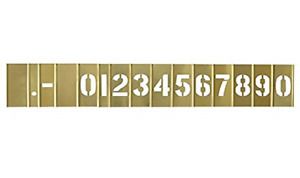 Deezio Curb Stencil Kit for Address Painting, 4 inch Brass Interlocking Numbers