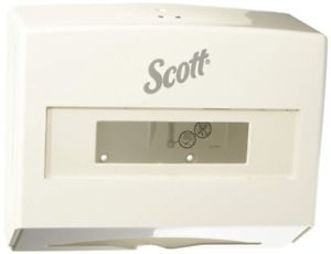 Folded Towel Dispenser Wall-Mount Industrial Bathroom Office Plastic White Kit
