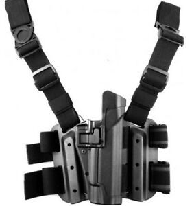 BlackHawk 430506BK-L Tactical Serpa Holster Black Nylon LH for Sig 220